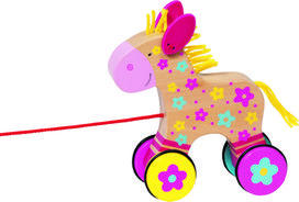 GOKI - Horse, pull-along animal Clahra, Susibelle - (54944)