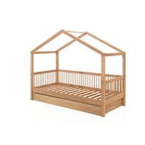 Naminė/ištraukiama iš ąžuolo masyvo vaikiška lova natūralios spalvos 90x200 cm Forrest – Vipack