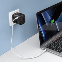 Universalus kelioninis įkroviklis Choetech PD5008 30W USB-C / 3xUSB-A juodas