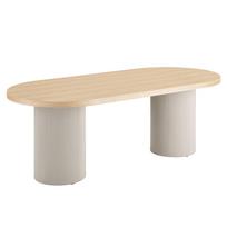 Valgomojo stalas su uosio dekoro stalviršiu 100x220 cm Solva – House Nordic