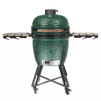 Kepsninė (Grilis) BIGGRILL Kamado Medium 21" žalias + daugiafunkcinė 2 zonų sistema + plieninis pelenų valymo įrankis + kepsninės uždangalas + keramikinis vištos laikiklis