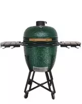 Kepsninė (Grilis) BIGGRILL Kamado Pro 23,5" žalias + daugiafunkcinė 2 zonų sistema + plieninis pelenų valymo įrankis + kepsninės uždangalas + keramikinis vištos laikiklis