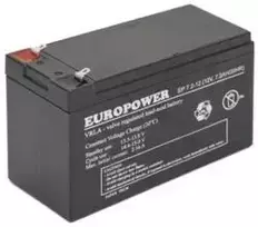 AKUMULIATORIUS 12V 7.2AH VRLA/EP7.2-12 T2 EUROPOWER EMU