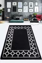 Kilimas (80 x 150), Conceptum Hypnose, juodas Balta, 80 x 150, cm