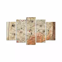 Dekoratyvinis paveikslas (5 vnt.), Wallxpert, daugiaspalvis, 110 x 60, cm