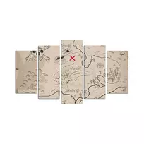 Dekoratyvinis paveikslas (5 vnt.), Wallxpert, daugiaspalvis, 110 x 60, cm