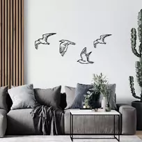 Dekoratyvinis metalinis sienų aksesuaras, Wallxpert, juodas, 100 x 24, cm