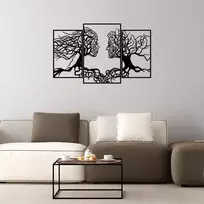 Dekoratyvinis metalinis sienų aksesuaras, Wallxpert, juodas, 116 x 71, cm