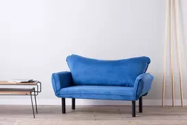 Dvivietė sofa-lova Hanah Home Chatto, mėlyna, 140 x 70 x 65