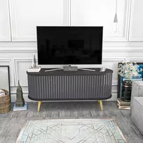 TV stovas, Hanah Home, juodas Antracitas, 140 x 64 x 43, cm
