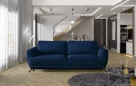 Sofa - lova Megis su patalynės dėže mėlyna, Monolith 77