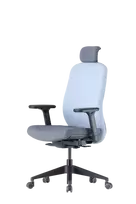 Up Up Athene ergonominė biuro kėdė Juoda, Pilkas + Mėlinas audinys