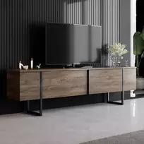 TV stovas, Hanah Home, graikinis riešutas Juoda, 180 x 50 x 30, cm