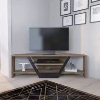 TV stovas, Hanah Home, graikinis riešutas Juoda, 120 x 36,8 x 35, cm