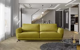 Sofa - lova Megis su patalynės dėže geltona, Monolith 48