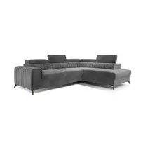 Kampinė sofa Laurence su patalynės dėže, audinys Paros 06