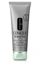 Clinique - Detox kaukė ir pilingas All About Clean (du viename anglies kaukė + šveitimas) - 100 ml