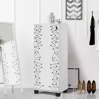 Batų spintelė, Hanah Home, balta Juoda, 50 x 127 x 38, cm
