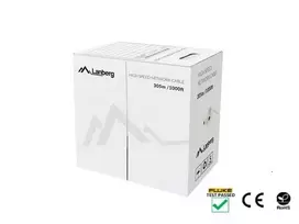 LANBERG CAT.5E UTP KABELIS 305M CU LAIDAS JUODAS FLUKE