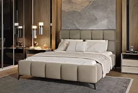 Lova su patalynės dėže Mist Vero 18, 140x200, beige spalva