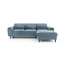 Kampinė sofa Foble su patalynės dėže, audinys Velvetmat 100
