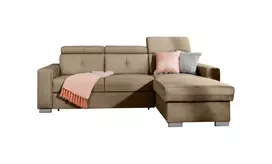 Kampinė sofa Fresia su patalynės dėže, audinys Nube 20