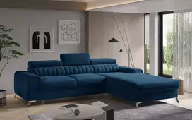 Kampinė sofa Grayson su patalynės dėže, audinys Lukso 40