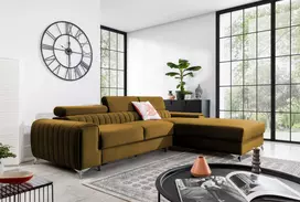 Kampinė sofa Grayson su patalynės dėže, audinys Nube 45