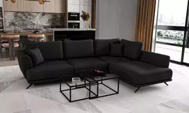 Kampinė sofa Larde su patalynės dėže, audinys Velvetmat 10