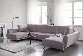 Kampinė sofa Larco su patalynės dėže, audinys Loco 24