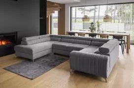 Kampinė sofa Louis su patalynės dėže, audinys Gojo 5