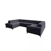 Kampinė sofa Louis su patalynės dėže, audinys Poco 40