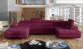Kampinė sofa Rodrigo su patalynės dėže, audinys Mat Velvet 68