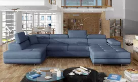 Kampinė sofa Rodrigo su patalynės dėže, audinys Solid 77
