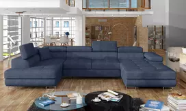 Kampinė sofa Rodrigo su patalynės dėže, audinys Omega 86