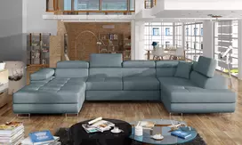 Kampinė sofa Rodrigo su patalynės dėže, audinys Cover 70