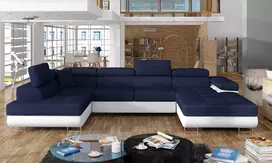 Kampinė sofa Rodrigo su patalynės dėže, audinys Kronos 09, Soft 17