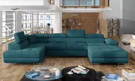 Kampinė sofa Rodrigo su patalynės dėže, audinys Mat Velvet 75
