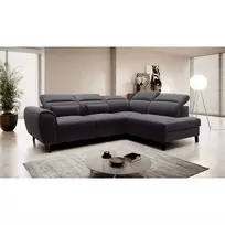 Kampinė sofa Noble su patalynės dėže, audinys Flores 10