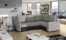Kampinė sofa Corona su patalynės dėže, audinys Berlin 01, Soft 11