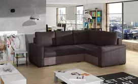Kampinė sofa Corona su patalynės dėže, audinys Monolith 29, Monolith 09