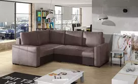 Kampinė sofa Corona su patalynės dėže, audinys Monolith 09, Monolith 29