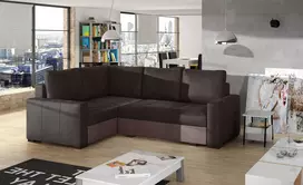 Kampinė sofa Corona su patalynės dėže, audinys Monolith 29, Monolith 09