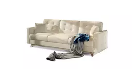 Sofa - lova Asgard su patalynės dėže beige, Soft 33