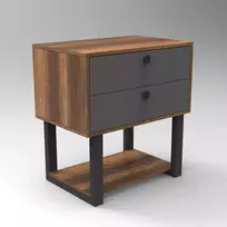 Stalčius, Hanah Home, Graikinis riešutas Antracitas, 80 x 85 x 52, cm