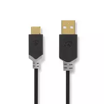 NEDIS CCBW60600AT10 USB 2.0 kabelis | USB-A vyrelis | USB-C™ kištukas | 60 W | 480Mbps | 1,00 m