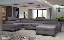 Kampinė sofa Josette su patalynės dėže, audinys Paros 06