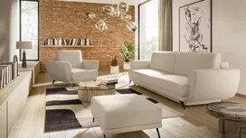 Komplektas sofa, fotelis ir pufas Megis 3+1+puf beige