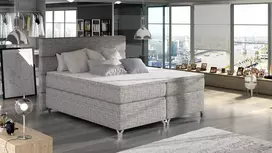 Continental lova su patalynės dėže Amadeo 160X200, pilka, audinys Berlin 01