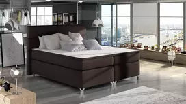Continental lova su patalynės dėže Amadeo 160X200, ruda, audinys Soft 66